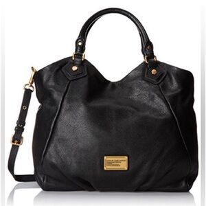 Marc Jacobs classic Q Fran Black Leather Satchel